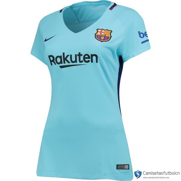 Camiseta Barcelona Segunda equipo Mujer 2017-18 Azul